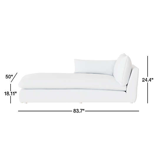 Unwind Slipcovered Left-Arm Chaise Lounge