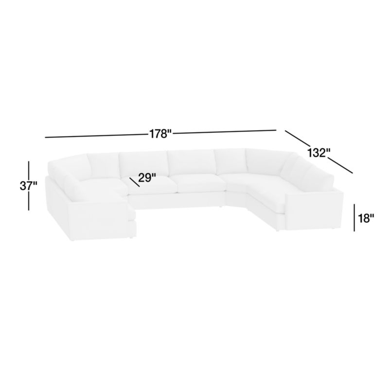 Lounge Deep 5-Piece Wedge Sectional Sofa + Reviews | Crate & Barrel