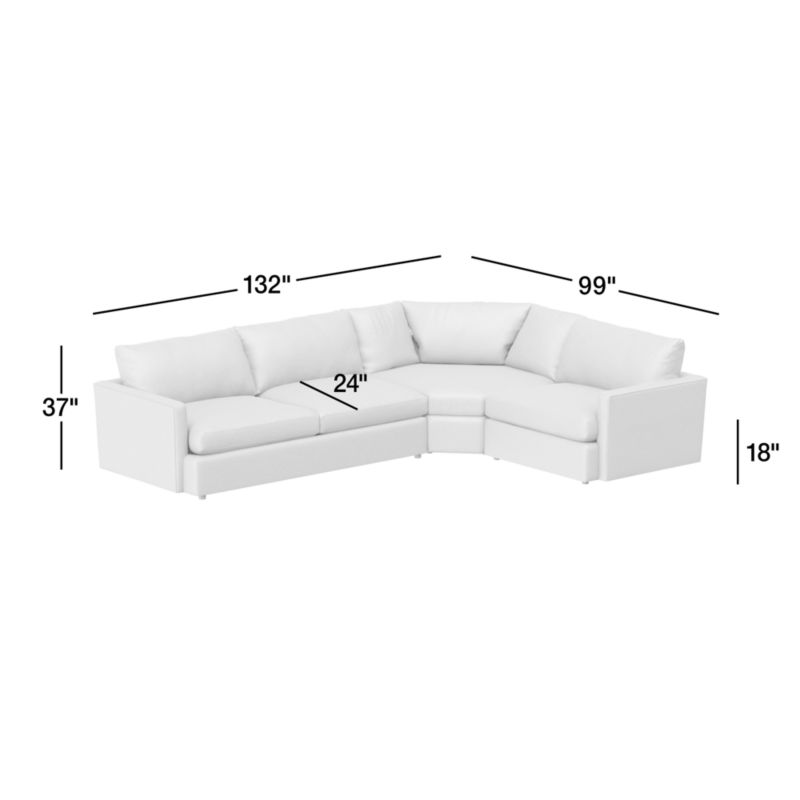 View Lounge 3-Piece Wedge Sectional Sofa - image 3 of 15