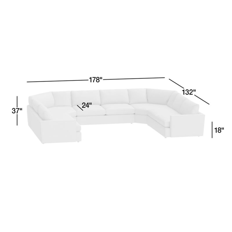 View Lounge 5-Piece Wedge Sectional Sofa - image 3 of 14