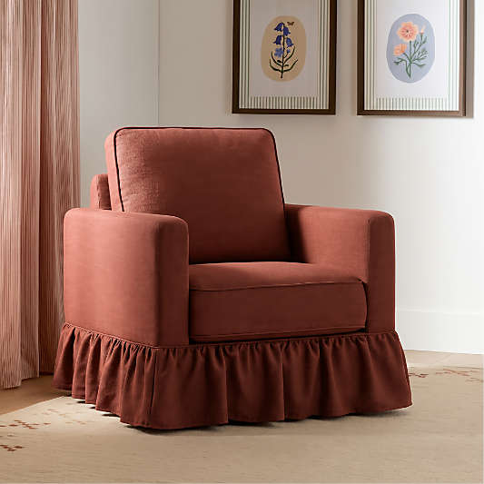 Volant Rust Red Nursery Glider Chair by Sharland England