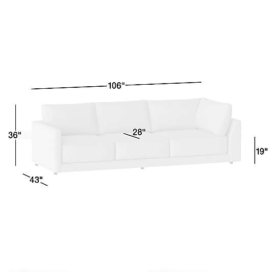 Gather Deep Left-Arm Corner Sofa Sectional Piece