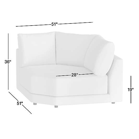 Gather Deep Wedge Chair Sectional Piece