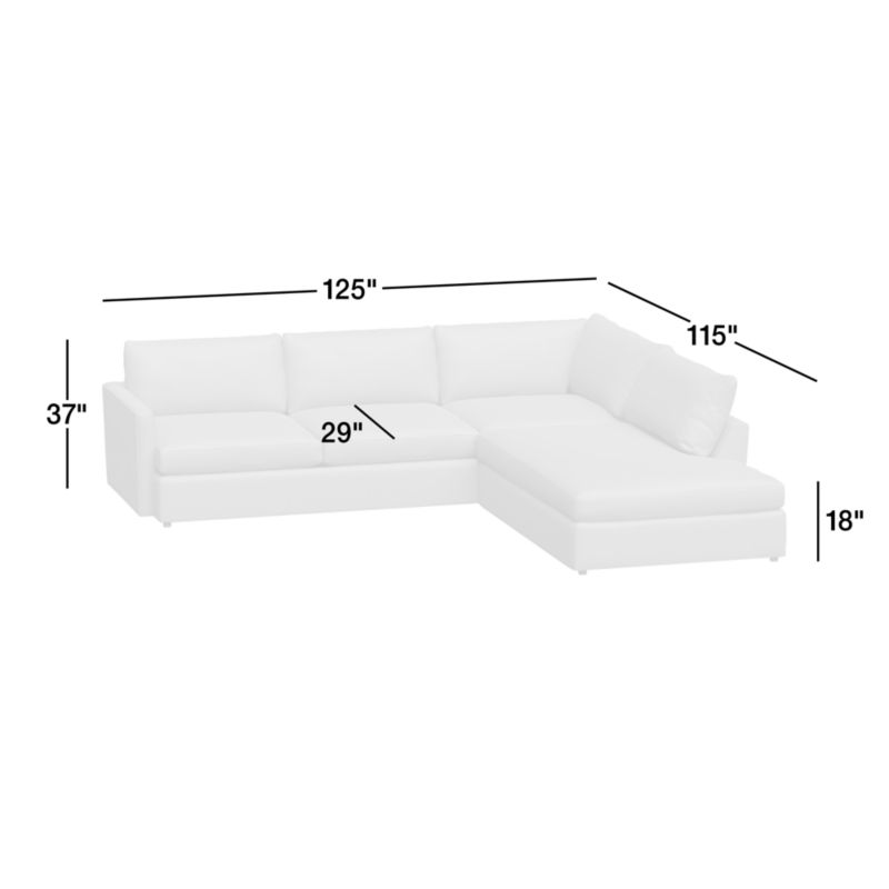 View Lounge Deep 2-Piece Right-Arm Bumper Sectional Sofa - image 3 of 12