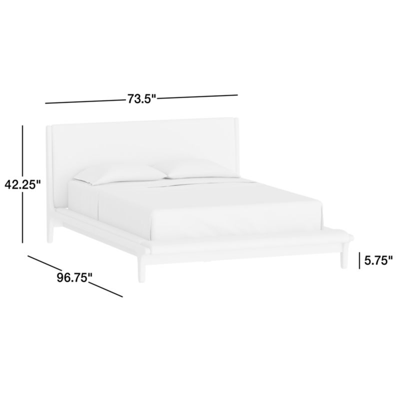 Alrik Brown Oak Wood Upholstered Queen Bed