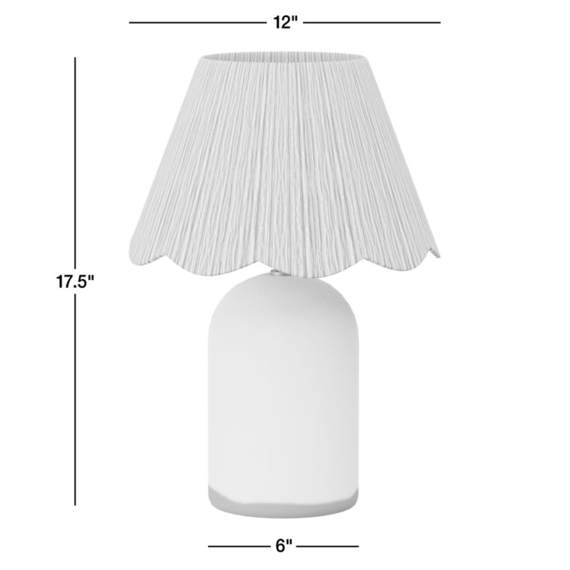 View Greta Scalloped Raffia Table Lamp - image 3 of 24