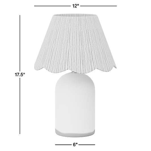 Greta Scalloped Raffia Table Lamp