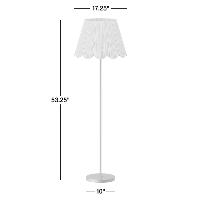 View Greta Scalloped Raffia Floor Lamp - image 3 of 15