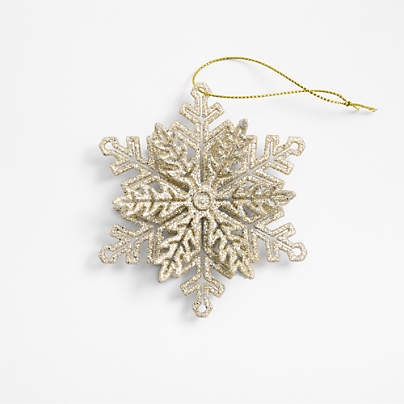 Gold 3D Snowflake Christmas Ornament