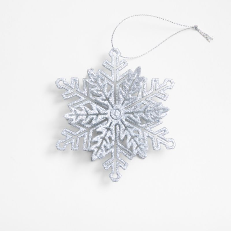 Silver 3D Snowflake Christmas Ornament - image 0 of 1