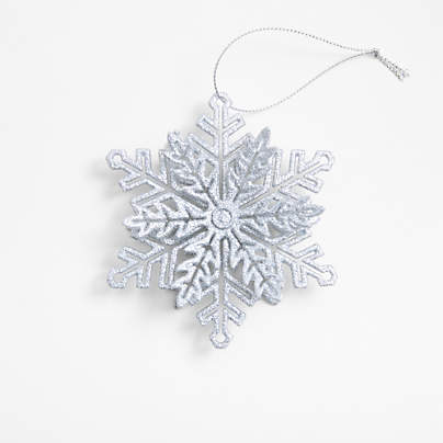 Silver 3D Snowflake Christmas Ornament