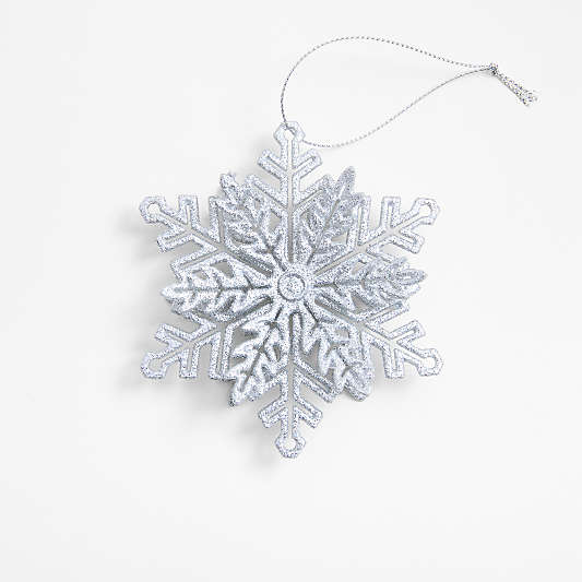 Silver 3D Snowflake Christmas Ornament