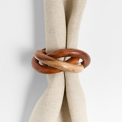 View 3-Ring Wood Napkin Ring details
