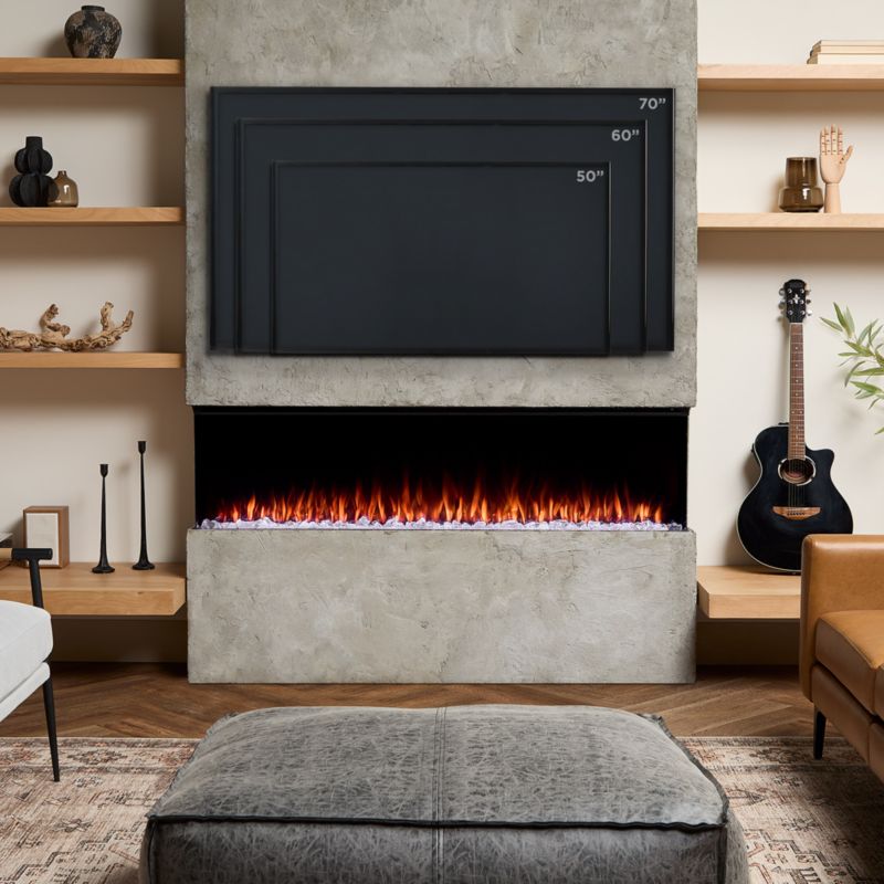 Designer Series 64" 3-Sided Electric Fireplace Insert - image 2 of 12
