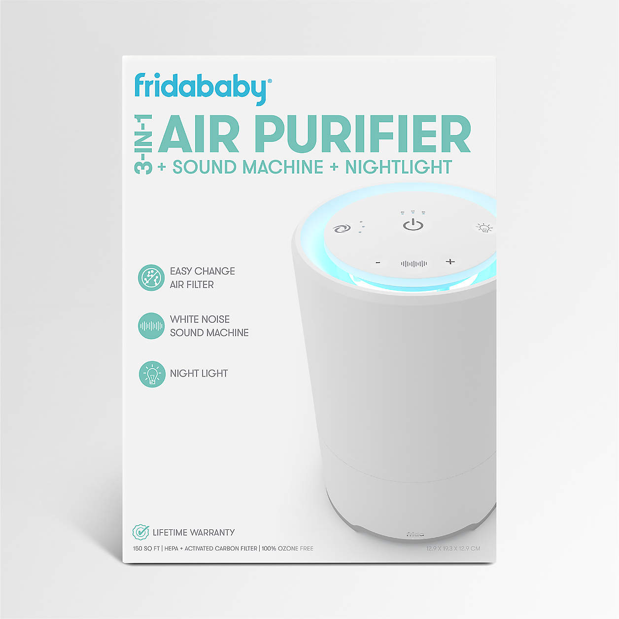 Fridababy 3in1 Nursery Air Purifier, Sound Machine & Nightlight Crate & Kids