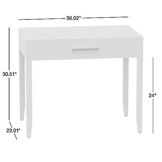 Ever Simple Modular White Wood Kids Desk with Drawer