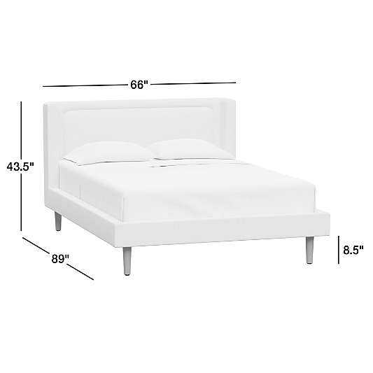 Weston Natural Cream Upholstered Kids Queen Bed