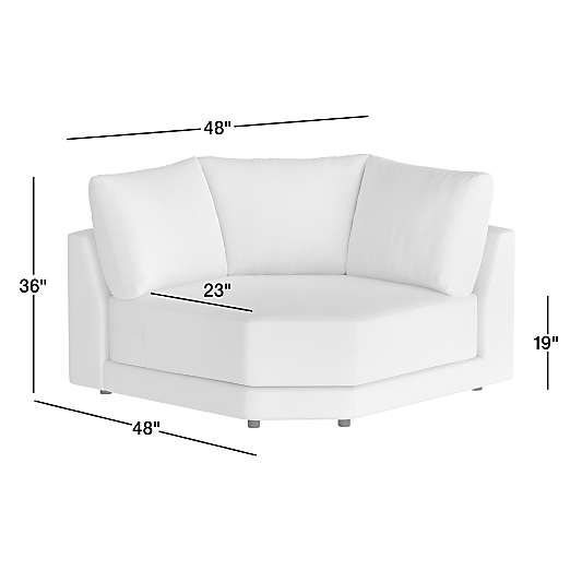 Gather Wedge Chair Sectional Piece