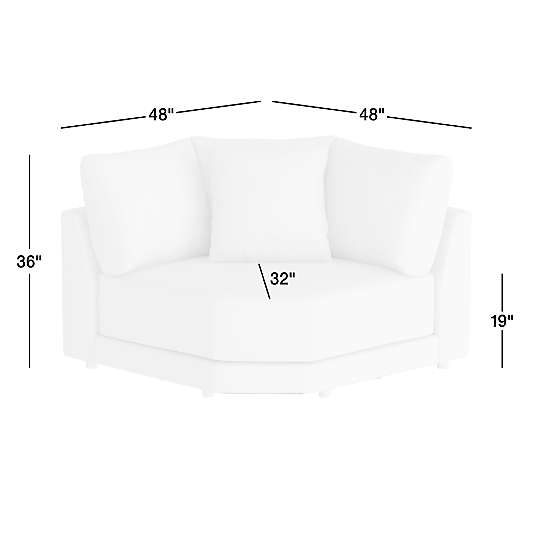 Gather Wedge Chair Sectional Piece
