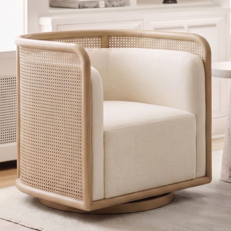 Fields Cane Back Swivel Accent Chair by Leanne Ford - image 1 of 7