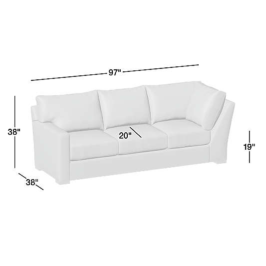 Axis Classic Left-Arm Corner Sofa Sectional Piece