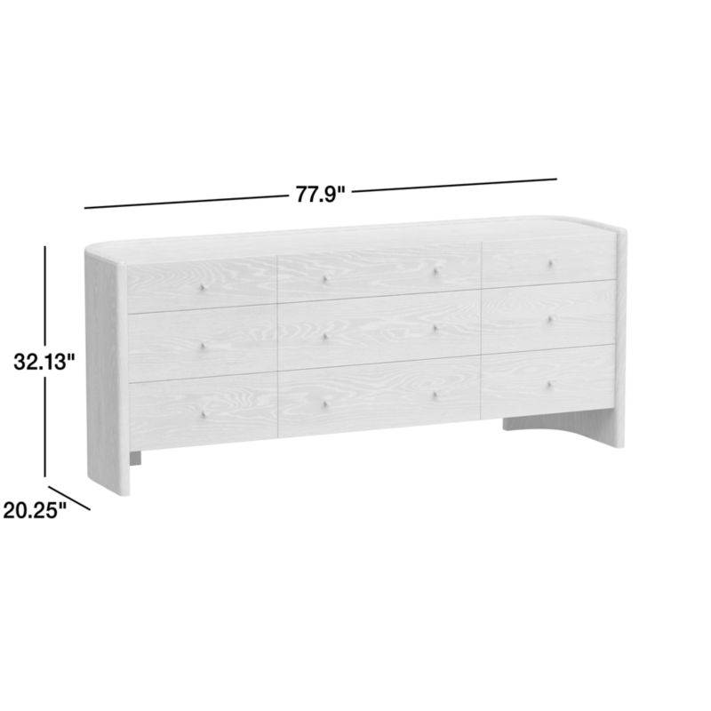 Soleri Cerused Natural Oak Wood -Drawer Dresser