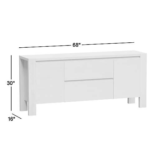 Terra 68" Natural Oak Wood Storage Media Console