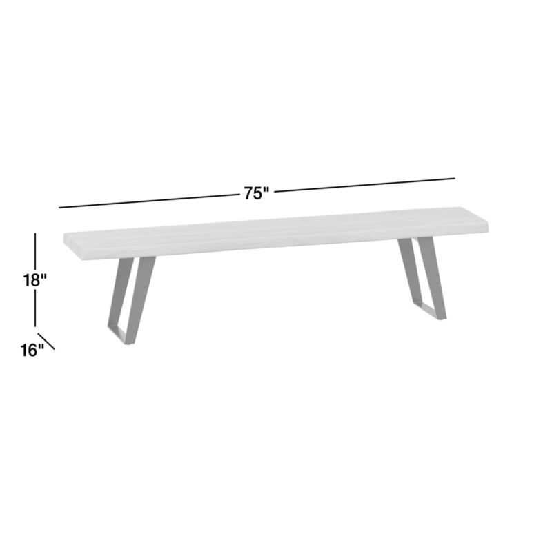 View Yukon 75" Natural Live Edge Wood Dining Bench - image 2 of 6