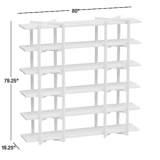 Thomas Barley Oak Wood Wide Open Bookcase/Room Divider