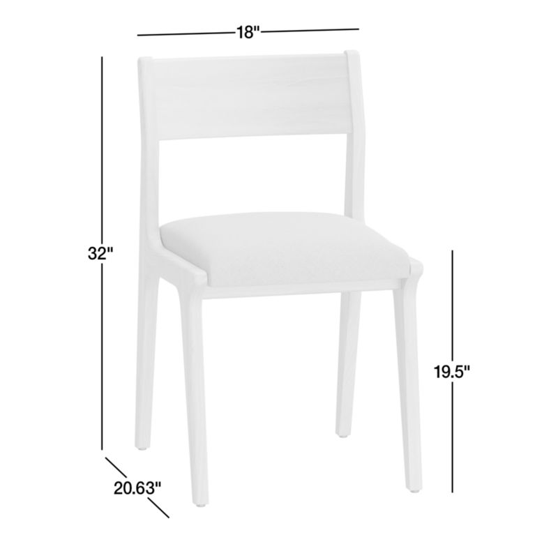 Lakin White Oak Wood Dining Side Chair