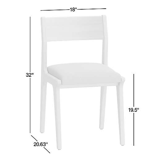 Lakin White Oak Wood Dining Side Chair