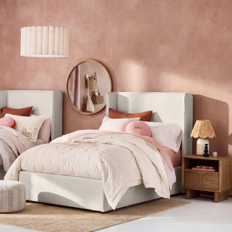 Noa Shelter Cream Upholstered Kids Twin Storage Bed - image 5 of 9