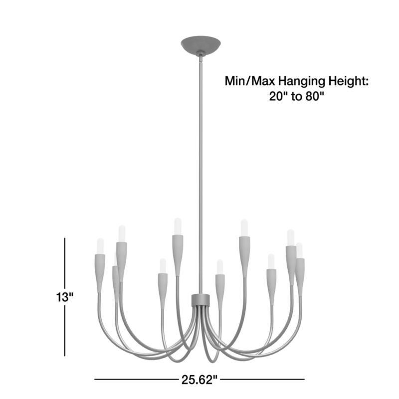 View Iiona Small Black Candelabra Chandelier Light - image 3 of 5