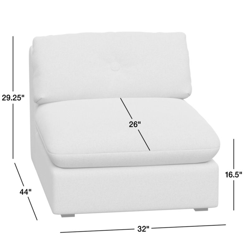 Bucktown Armless Chair Sectional Piece