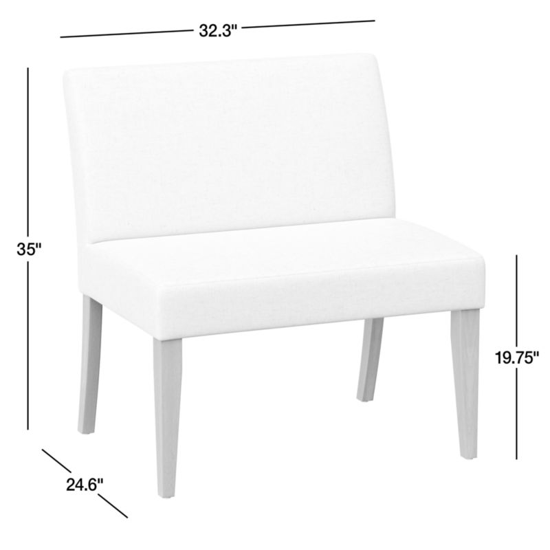 View Lowe Ivory Grey Single Dining Banquette Chair - image 3 of 8