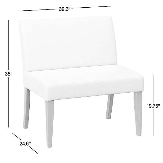 Lowe Ivory Grey Single Dining Banquette Chair