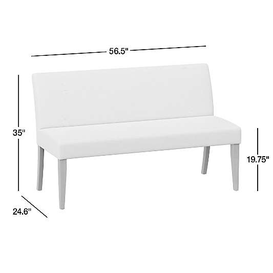 Lowe Ivory Grey Dining Banquette Bench