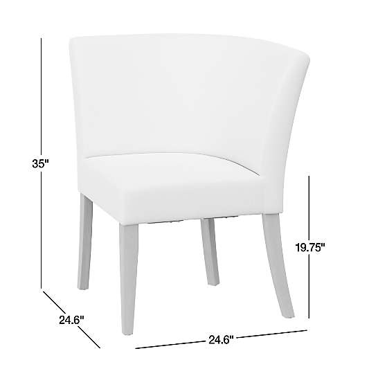 Lowe Ivory Grey Corner Dining Banquette Chair