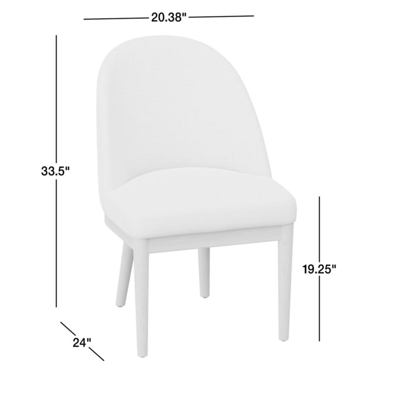 View Ana Ivory Natural Wood Dining Chair - image 3 of 11