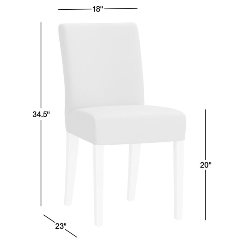 View Lowe Navy Upholstered Dining Chair with Natural Wood Legs - image 3 of 9