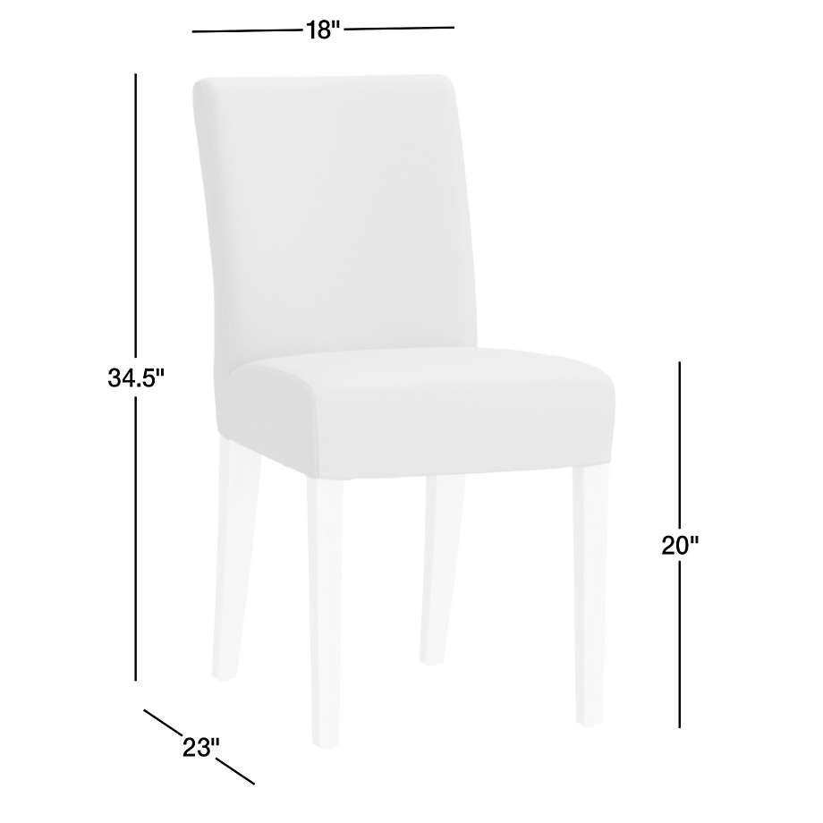 View Lowe Navy Upholstered Dining Chair with Natural Wood Legs, Set of 4 - image 2 of 12