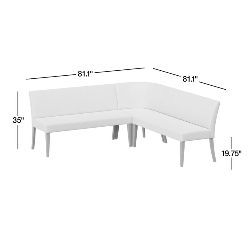 View Lowe Ivory Double L-Shaped Dining Banquette - image 3 of 8