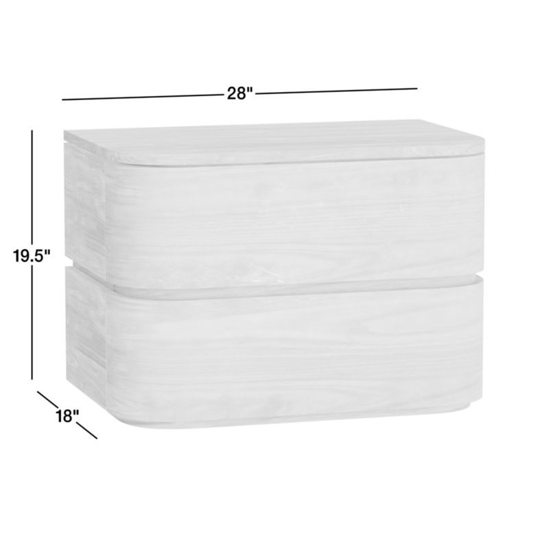 Milano 28" Natural Walnut Nightstand