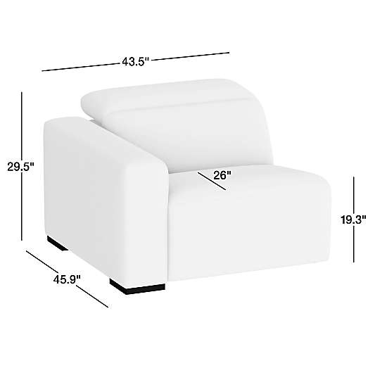 Drift Leather Power Reclining Left-Arm Chair Sectional Piece