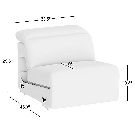 Drift Power Recliner Armless Chair Sectional Piece