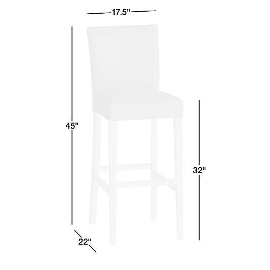 Lowe Ivory Upholstered Stools with Ebony Wood Legs