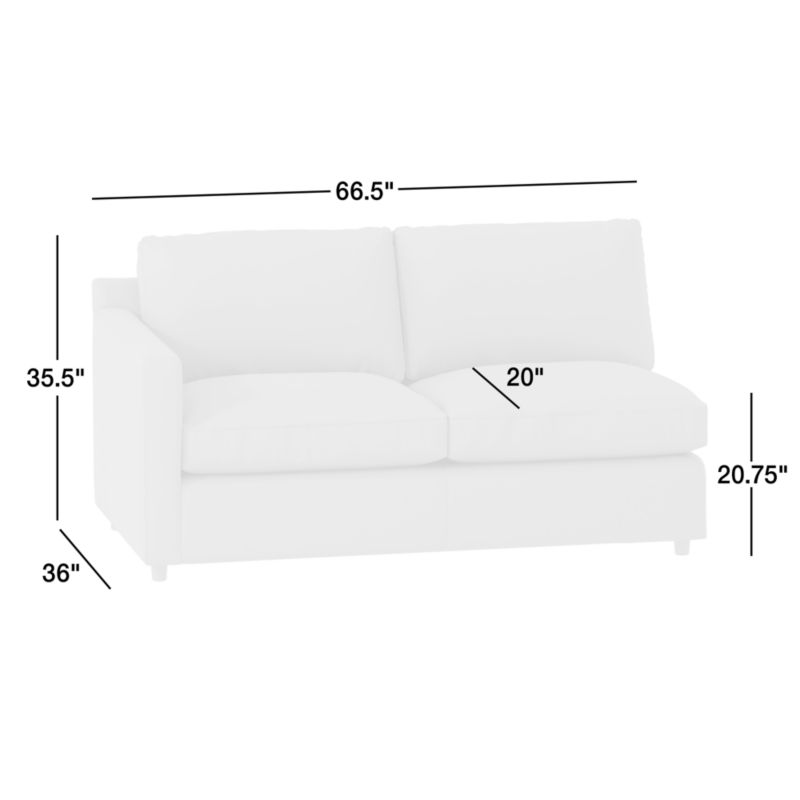 View Barrett II Leather Left-Arm Apartment Sofa - image 3 of 4