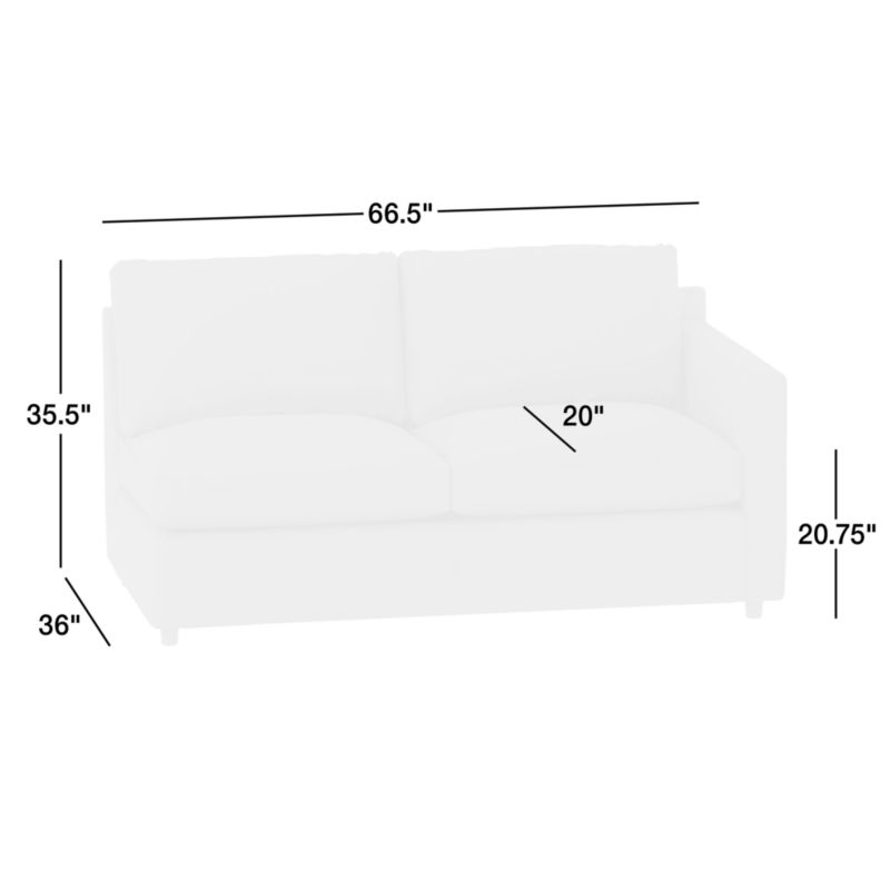 View Barrett II Leather Right-Arm Apartment Sofa - image 3 of 3