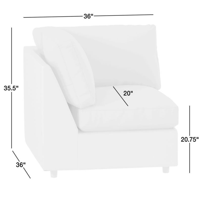 View Barrett II Leather Corner Sectional Piece - image 3 of 4