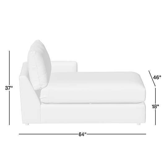 Lounge Deep Right-Arm Storage Chaise Lounge Sectional Piece